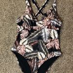 Hurley  Swimsuit Womens XL Used Tropical One Piece Photo 2