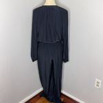 Ramy Brook Lea Crinkle Wide Leg Jumpsuit in Navy Photo 8