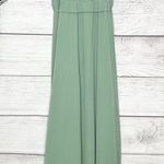 Paper Crane  Sage Green Sleeveless Ruffle High Low Dress Size Medium Seafoam Photo 7