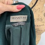 Vtg Wool Cashmere Blend Blazer Dark Green Women 16 Pea Coat Single Breasted Photo 2