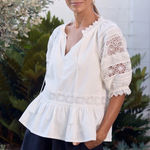 NWT MAYE lotus top Photo 0