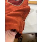 Perceptions Petite Suede Women 3 Piece Suit Collarless Jacket Plaid Rust Hue 14P Orange Photo 12