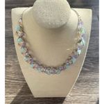 Vintage Marks & Spencer glass & Crystal Twisted Necklace M&S Necklace Sz 20” Purple Photo 5