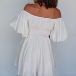 Vestique White Ruffled Mini Dress Photo 2