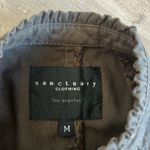 Sanctuary  Surplus Military Jacket Green Sz M Belted Ruffle Collar Photo 3