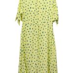 Faithfull the Brand NWT  Emilia Luda Lemon Yellow Floral Midi Dress Size Large /8 Photo 4