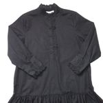 Hunter Bell NWT  Carter in Black Lace Trim Cotton Poplin Mini Shirt Dress S Photo 1