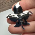 Van Dell Sterling Leaf Autumn Fall Enameled Brooch Pin Silver Photo 6