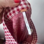 Free People Carnaby Red White Gingham Skinny High Rise Knit Pants 0 Photo 5