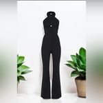 Pretty Little Thing  NWT Black Cross Neck Tie Back  Rib Jumpauit Size 10 Photo 4