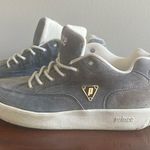 Prince Blue Suede Tennis Shoes Sneakers Size 8W Cute Chunky Sole Photo 3