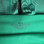 Green Wavy Seamless High‑Waist Knit Shorts • Medium Photo 3