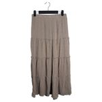 Hollister  Ultra High Rise Tiered Grey Maxi Skirt Size Small Photo 3