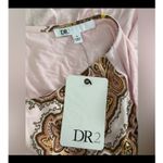 DR2 Boho Mandala Print Top NWT Pink Orange Yellow Short Sleeve Small Photo 6