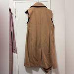 Armani Exchange  Camel Wool Long Double Breasted Vest with leather trim XS/Small Photo 8