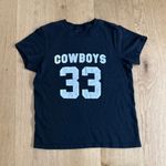 Brandy Melville  J Galt Cowboys 33 Baby Tee SIze OS in Black White Photo 0