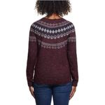 Weatherproof Vintage Fairisle Sweater in Wine, Size L EXCELLENT! Photo 7