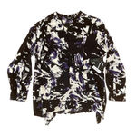 Vera Wang Simply Vera | NWT Petite Purple, Black, & White Button Down Top | PXL Photo 0