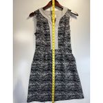 Tabitha Anthropologie Black White Gray Marled Knit Split Neck Shift Dress Size 4 Photo 9