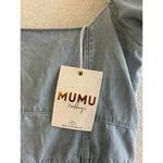 Show Me Your Mumu London Lace Up Denim Dress in Sea Spritz M NWT Photo 4