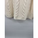 Talbots Chunky Cable Knit Ivory Nautical Sweater 1X Plus Anchor Buttons New Photo 4
