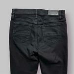 AMIRI Womens Black MX1 Moto Edgy Ripped Leather Patch Zipper Hem Skinny Jeans Size 28 Photo 5