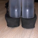 Olivia Miller  black flower platform flip flops Photo 3