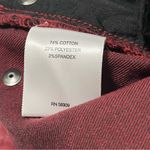 A loves A Womens Size 26 Red Merlot High Rise Ankle Skinny Coated Denim Pant NEW Photo 4