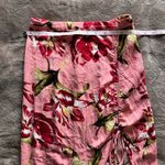 Forever 21  Contemporary Tropical Pink Maxi Skirt Side Slit Tie Women’s Sz S GUC Photo 5