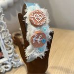 Handmade Headband  GOOD MOMS SAY BAD WORDS light blue Photo 1