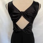 Y2K Shani CutOut Twist Satin Dress Sz 4 Holiday Glam Party Bow Mob Wife Black Photo 4