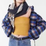 Urban Outfitters Mustard Suede Cropped Tube Top Photo 2