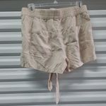Gap Shorts Women's Size Large Khaki Linen Blend Pockets Belted Casual Summer Photo 2