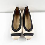 Stuart Weitzman  Giveable Colorblock Ballet Flats Cream Black 7.5 Photo 5