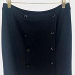 Grace Elements ‎ Womens Nancy Lined Pencil Skirt Buttons Black Size 8 NWT Photo 1