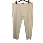 Eileen Fisher Womens White Pull-On Pants XL resort casual coastal stretch career Photo 1