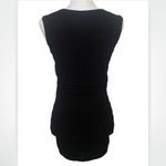 Mango NWT  Black Seamless Textured Heart Charm Zip Front Sleeveless Mini Dress Photo 4