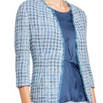 Nic+Zoe Under The Sea Tweed Fringed Jacket size S Photo 1