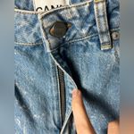 Ganni Womens Cotton High Rise White Acid Light Blue Bootcut Denim BetzyJeans 27 Photo 5