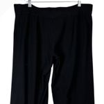 Eileen Fisher  Washable Stretch Crepe High-Waisted Pant Black LP Relaxed Comfy Photo 2