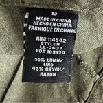 Dollhouse Linen Blend  Olive Green Raw Hem Casual Crop Beach Pants Juniors Size 9 Photo 14