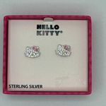Hello Kitty NEW- Crystal Sterling Silver Earrings Photo 0
