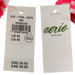 Aerie  Crinkle Stripe High Cut Cheeky Bikini Bottom Neon M New Photo 10