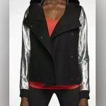 Nike Women's Destroyer Butterfly Black Wool Silver Leather Jacket Photo 1