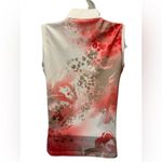 Chico's Chico’s Zenergy Golf 1/4 Zip Sleeveless UPF Printed Polo Top Sz 0/S Pink White Photo 2