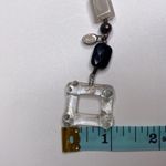 Women’s Beaded Bracelet Black & Clear Beads Silver Photo 5