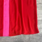 Main Strip Chiffon Colorblock Tank Top Womens Plus 3X Red Pink Feminine Flirty Photo 2