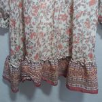 Blu Pepper Neutral Boho Long Sleeve Dress Floral Size M Photo 4