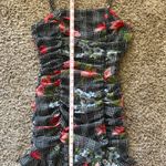 Camellia mini dress plaid & floral spaghetti strap Multiple Photo 3