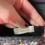 Vintage Y2K/90’s Lord And Taylor Seed Beaded Floral Bag Black Red Shoulder Strap Photo 6